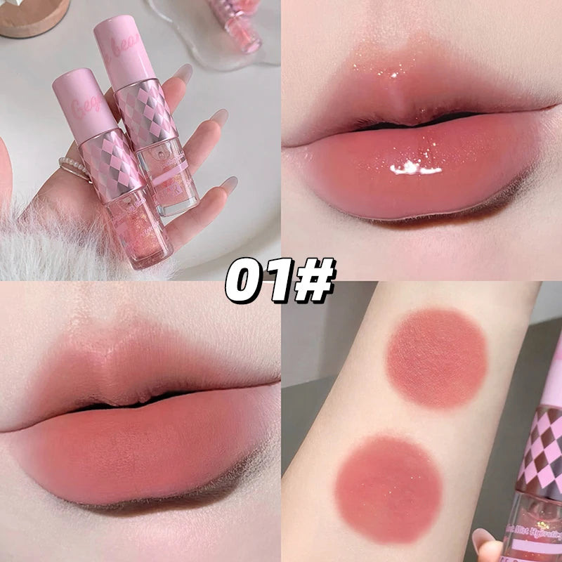 Double End Lip Glaze Gege Bear Full Gloss Mirror Matte Velvet Long Qme GX1379-01