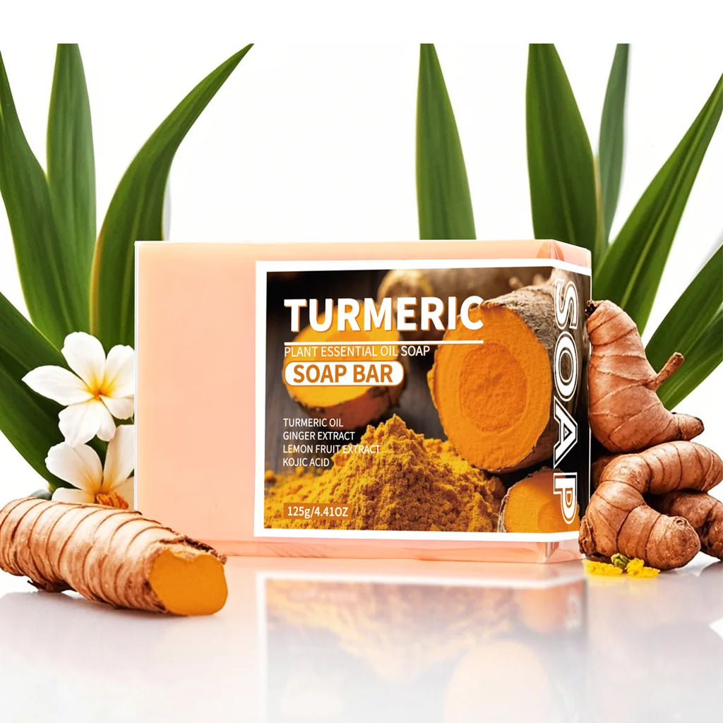 Turmeric Essential Oil Soap Lemon Handmade Suitable Washing Face Qme
