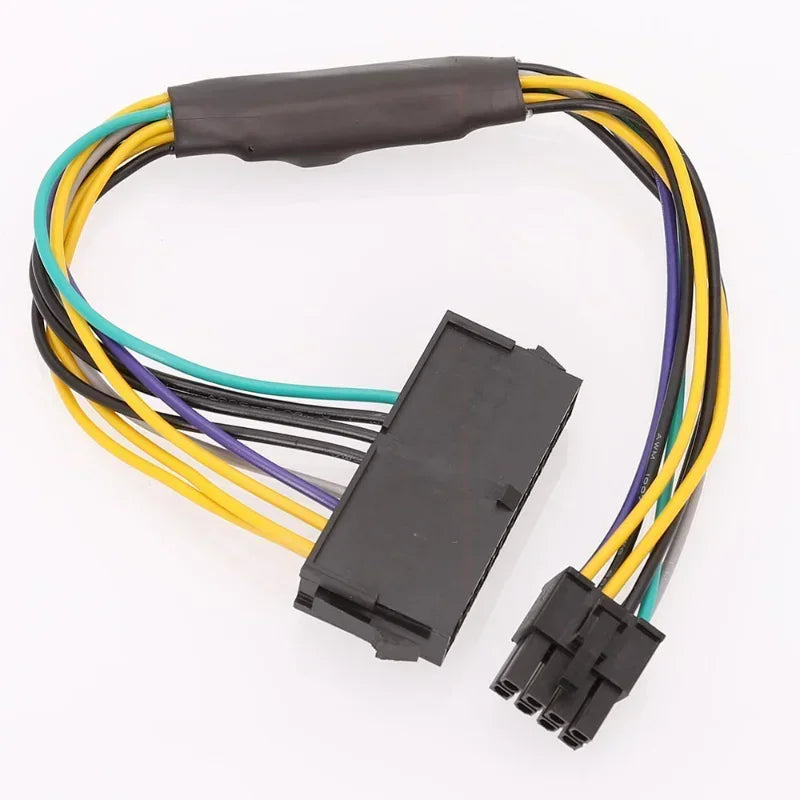 12 Inch 0.3m ATX PSU Power Adapter 24 Pin To 8 Pin Cable Compatible with DELL Optiplex 3020 7020 9020 Precision T1700 Qme