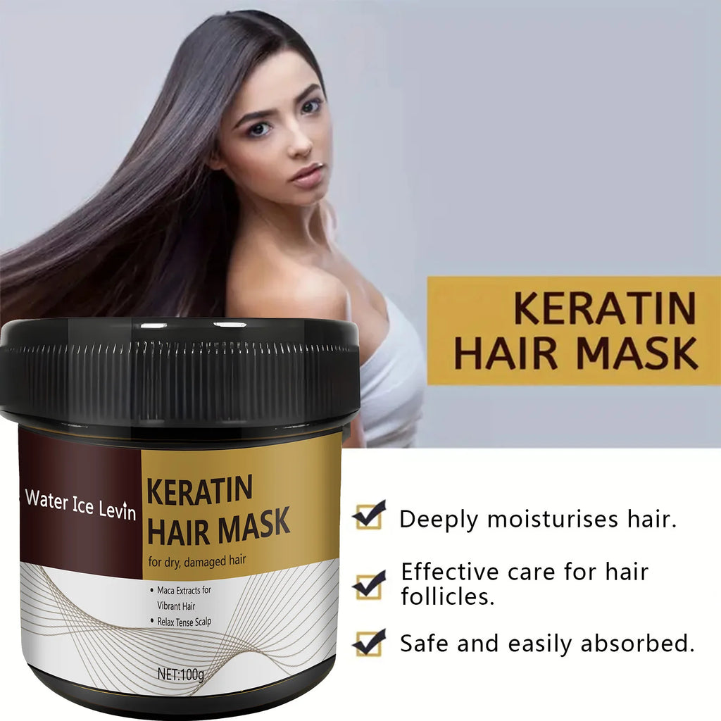 Magical Keratin Hair Mask For Maltreated Hair 9Seconds Repairing Damaged Frizzy Hairs Smoothing Nourish Straightening Hair Care Qme