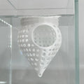 Fish Aquarium Tank Decoration Accessories Suspended Cone Bed Hideout Qme White
