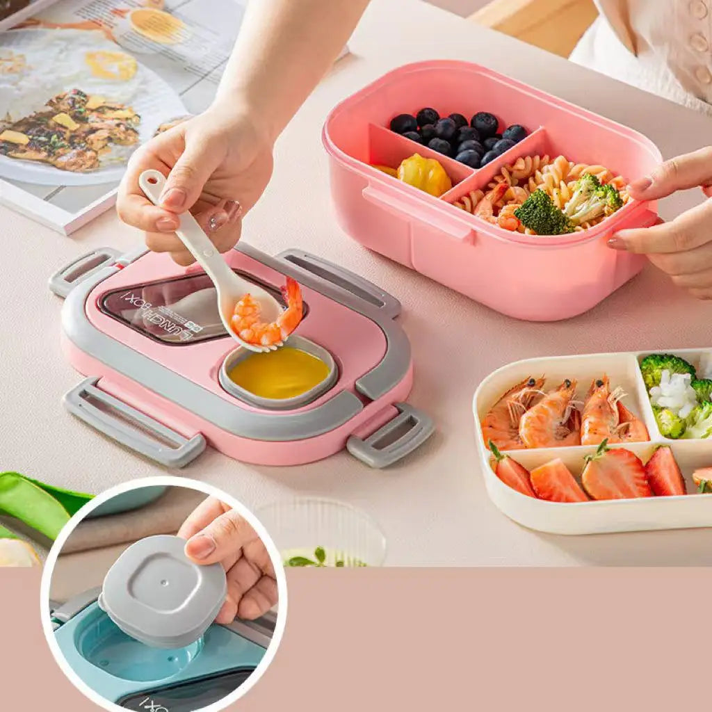 Portable Leakproof Bento Lunch Box Microwave Safe Salad Food Qme