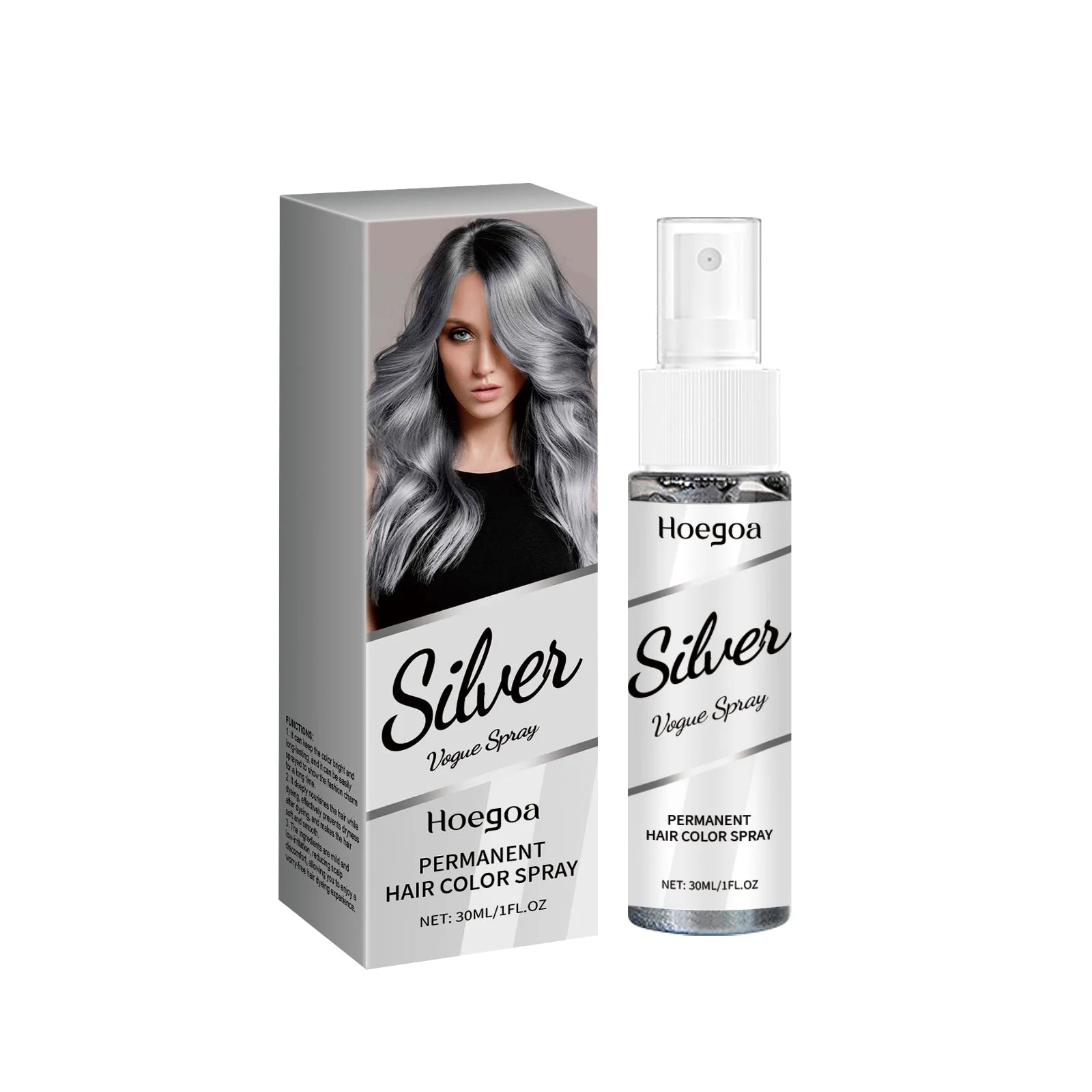 Temporary Hair Dye Spray Quick Cover White Hair Natural No Irritation Prevent Dry Rough Enhance Toughness Hair Coloring Products Qme 30ml Boxed