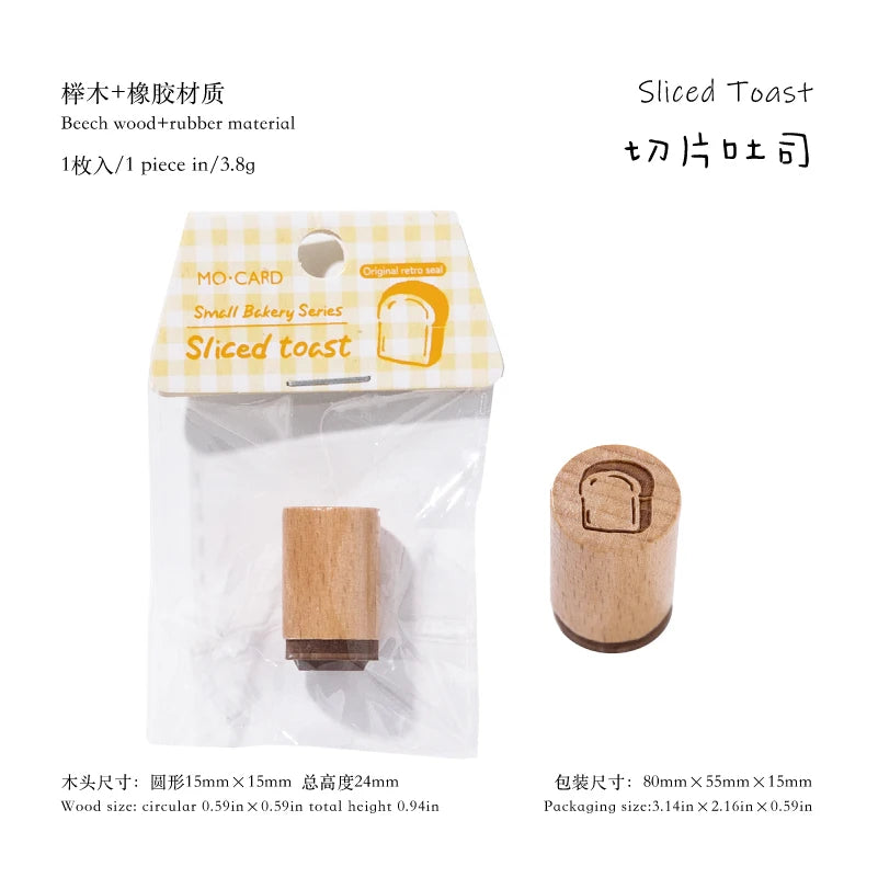 1 pc Vintage Coffee Bread Wooden Rubber Stamp Bottle Shape DIY Decor Scrapbooking Albums Wood Seal Daily Planner Stationery Qme A