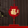 Spring Festival Chinese Knot Pendant Large Fortune Hanging Tassel Pendant Flocking Red Lucky Holiday Hanging Ornament Qme A2