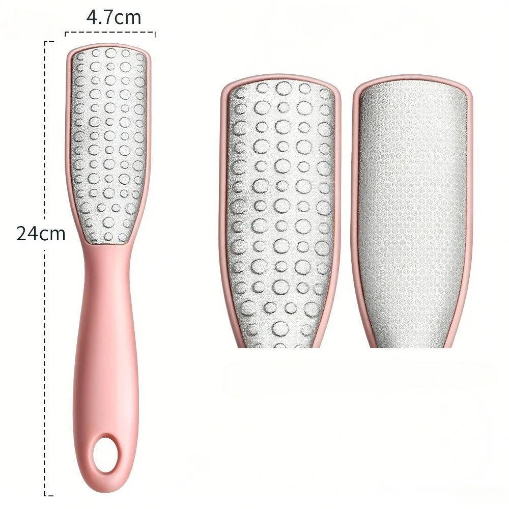 Stainless Steel Dual Sided Foot File Dead Skin Callus Remover Qme Pink