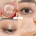 Peach Highlighter Eyeshadow Palette Diamond Glitter Mashed Potatoes Highlighter Gel Face Body Brighten Natural Contour Make up Qme 06 champagne