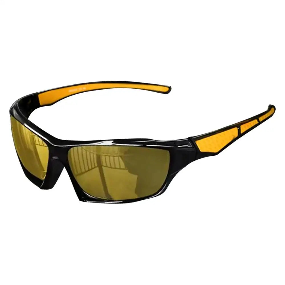 Polarized Sunglasses Men UV Protection Men's Sunglasses Polarized Comfortable Fashion Shades Outdoor Sport Eyewear for Driving Qme Yellow