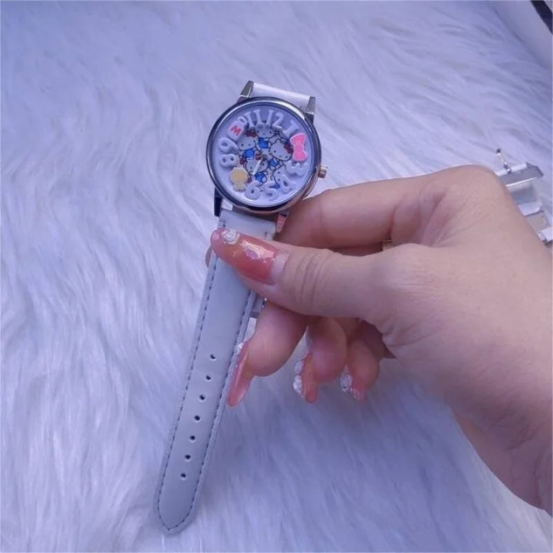 Hello Kitty Cartoon Watch Stylish Watches for Students Cute and Unique Birthday Gifts for Couples Qme