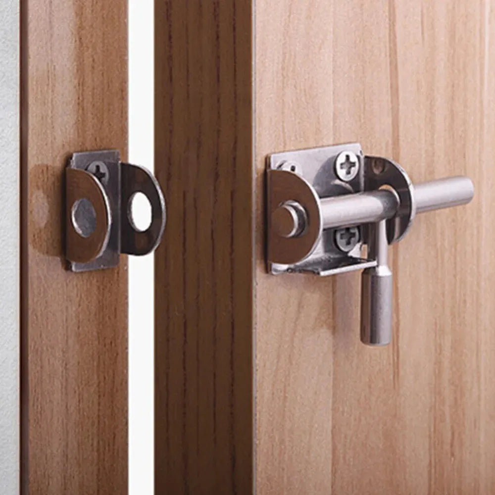 Stainless Steel Door Latch Solid Sliding Bolt Door Latch Lock with Screws Garden Door Bathroom Door Hardware Door Security Lock Qme