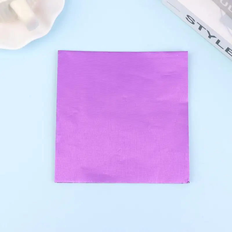Aluminum Foils Wrapping Paper Sheets Foil Candy Package Paper Chocolate Wedding Party 100Pcs Candy Packaging Qme Purple