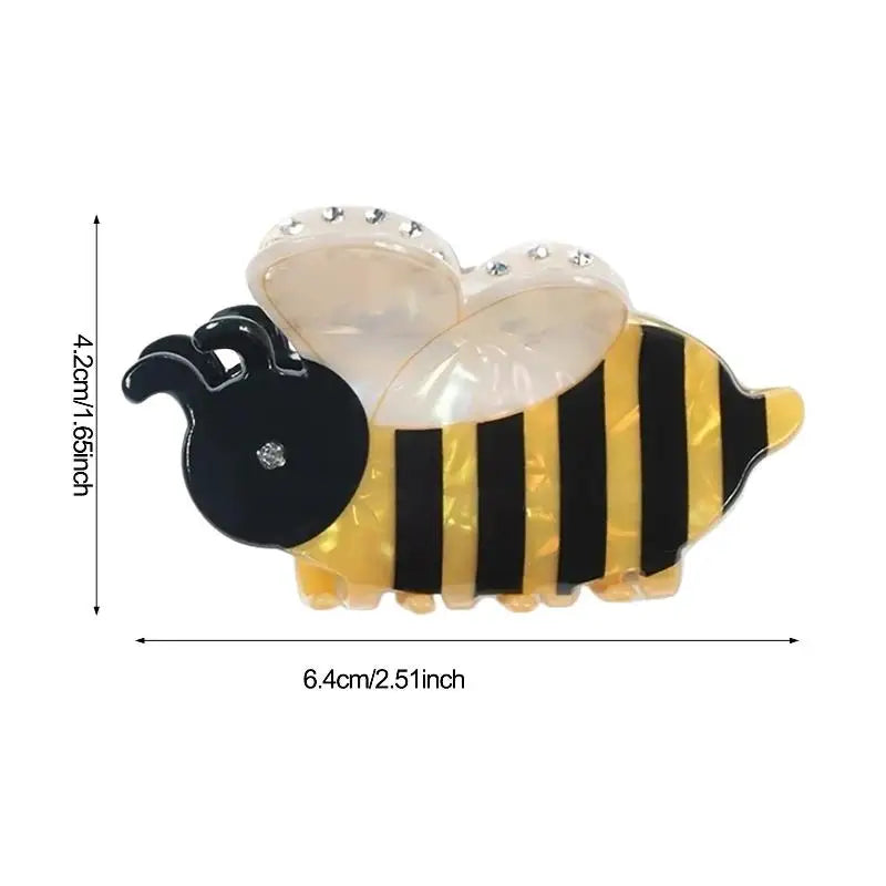 Cartoon Hair Claw Women Cute Bee Ball Shape Shark Gripper Creative Qme