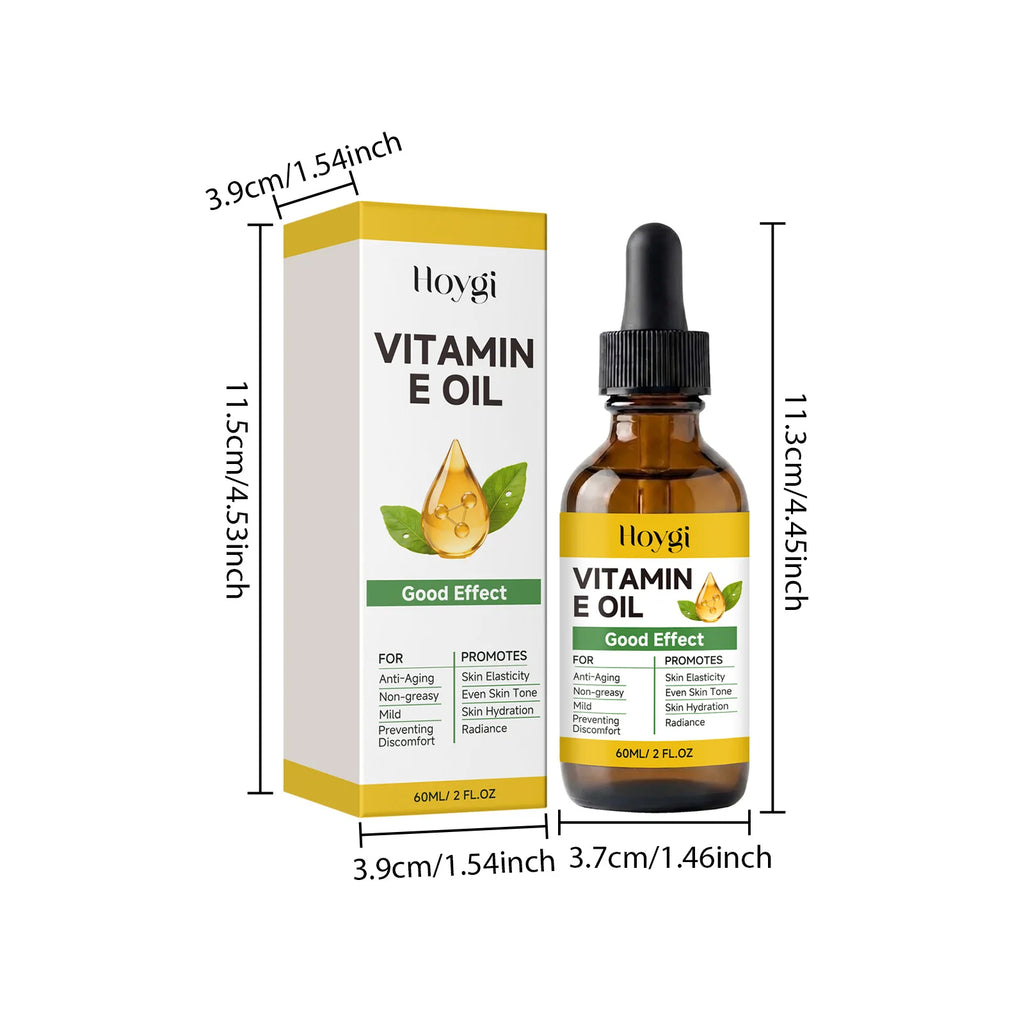 Vitamin E Oil Moisturizing Firming Improves Skin Softness Brightens Skin Tone Hydration Oil for Face Body Hands Nails & Hair Qme