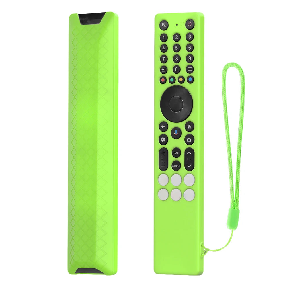For TCL RC833A Remote Control Protect Case with Lanyard Drop-Proof RC Cover Anti-Slip Television RC Shell Smart TV Accessories Qme Green