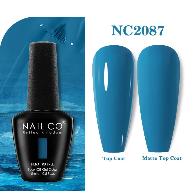 NAILCO Green Series Dark Gel Nail Polish Lasting Hybrid Base Matte