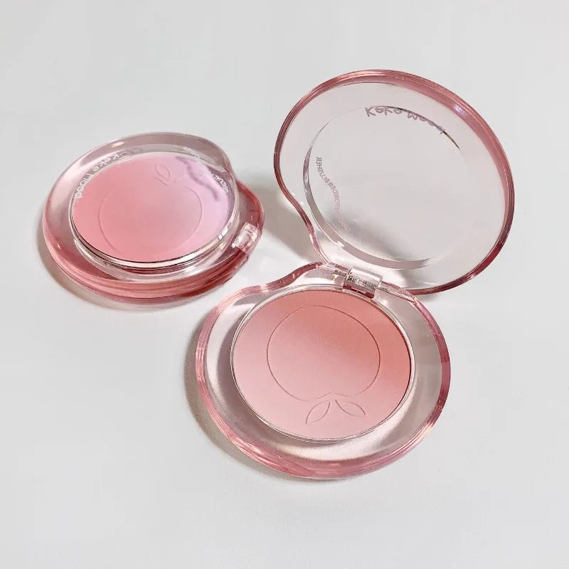 Peach Pink Blusher Matte Purple Cheek Tint Blush Makeup Lasting Brighten Facial Silky Smoothness Rouge Powder Palette Cosmetics Qme