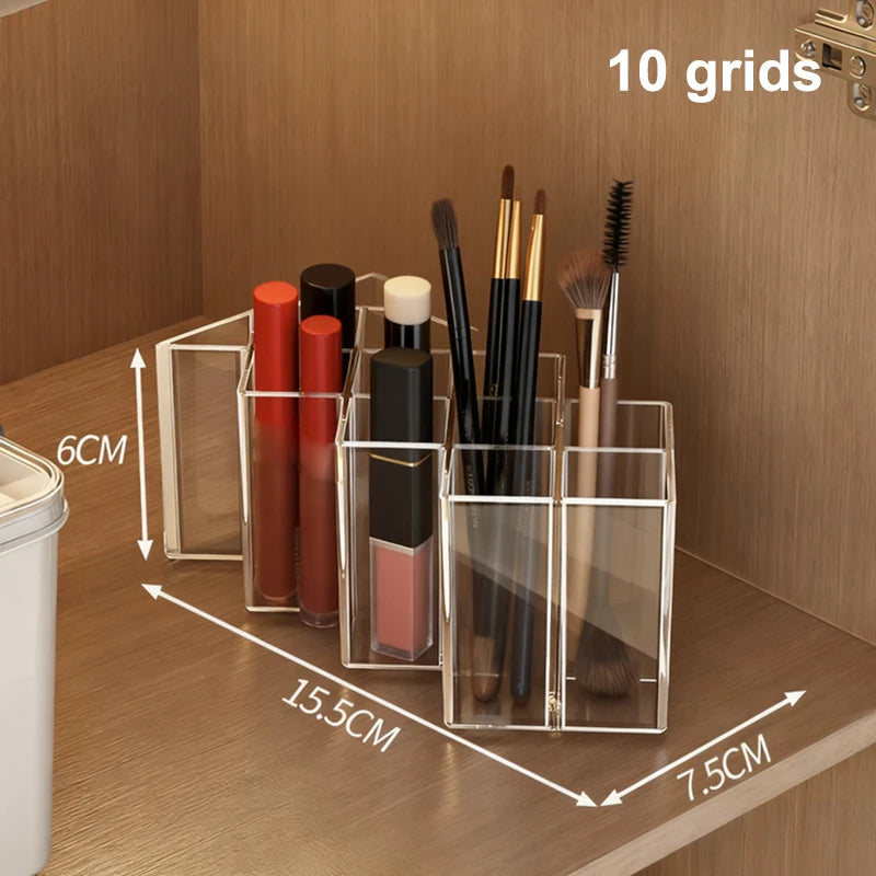 Clear Lipstick Storage Box Case Shelf Makeup Organizer 10 16 Grid Qme A
