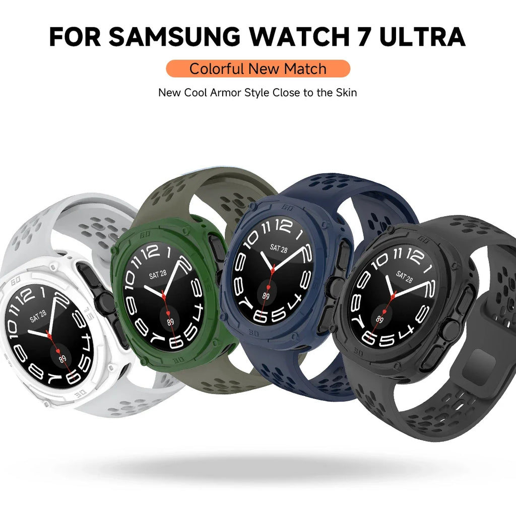 Soft TPU Case For Samsung Galaxy Watch 7 Ultra 47mm Protective Cover Shell for Watch ultral 2025 Accessories Qme