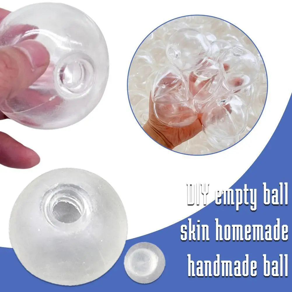 DIY Empty Ball Shell for Handmade Squishy Toy Clear Soft Rubber Skin for Maltose Squeeze Ball Creative Stress Relief Toy Qme