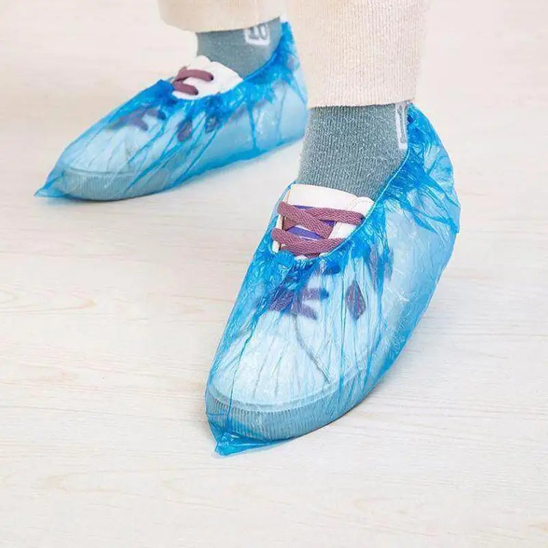100 Disposable Shoe Covers Waterproof Non Slip Household Cleaning Qme