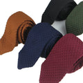 Knitted Necktie Knit Leisure Triangle Solid Tie Normal Sharp Corner Qme