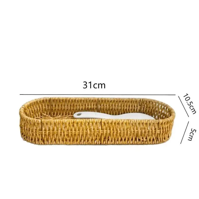 Hardness Rattan Wicker Woven Serving Baskets Household 7 Styles Drain Qme L