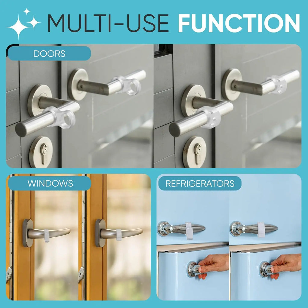 12pcs Door Barrier Protector-Transparent Silicone Door Handle Bumper, Non Adhesive Wall Protection,Suitable for Blocks, Knobs Qme