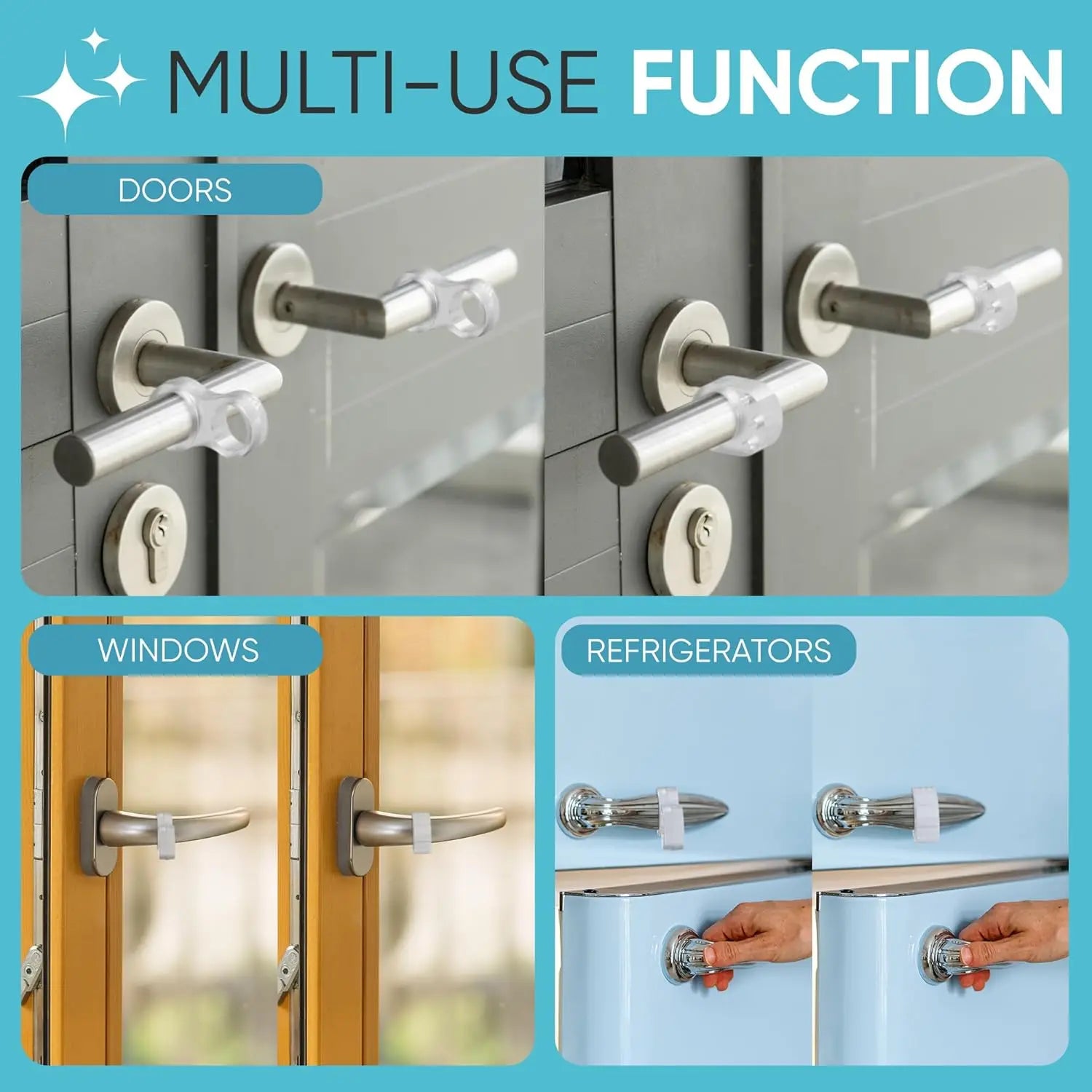 12pcs Door Barrier Protector-Transparent Silicone Door Handle Bumper, Non Adhesive Wall Protection,Suitable for Blocks, Knobs Qme