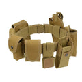 Tactical Waist Belt Training Duty Security Equipment Set Multifunctional Nylon Waterproof Waist Bag Ten Piece Set Accessories Qme Khaki