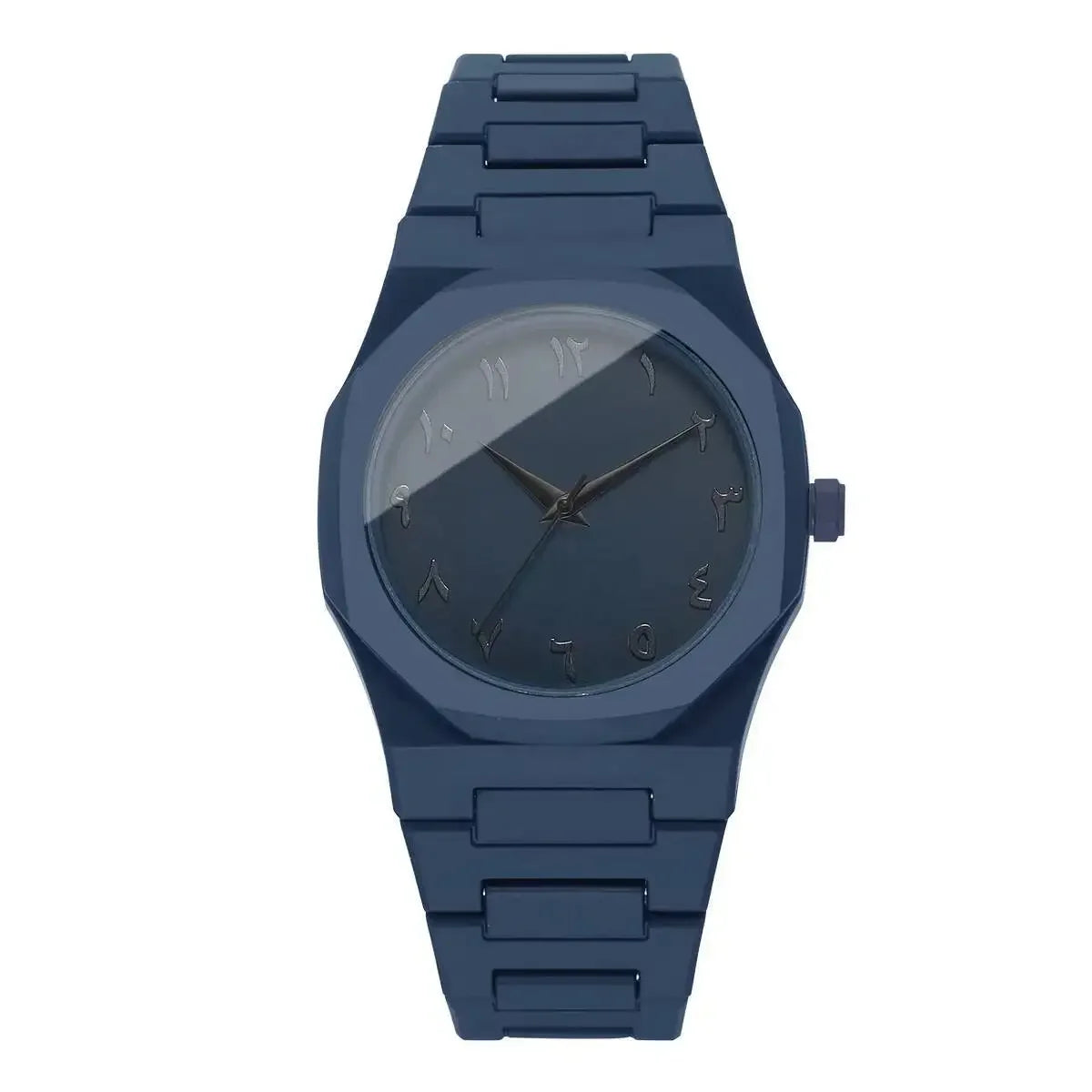 Moda pulseira de plástico relógios masculinos casual esportes relógio de quartzo para homens reloj hombre (sem caixa) Qme blue