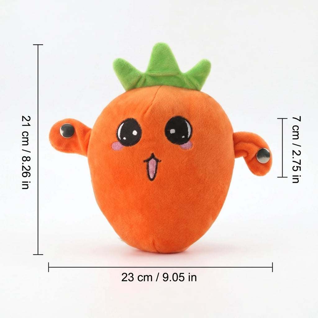 Cartoon Fruit Sensing Rhythm Radish Plush Toy Parent-child Interactive Plush Doll Cultivate Music Perception Ability Fun Gift Qme