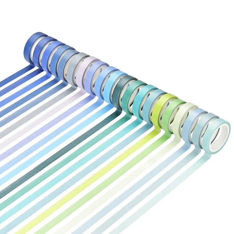 Rainbow Colored Washi Tape Set 8mm Skinny Masking Tapes For Scrapbooking Journaling Planner Notebook Decoration 60 Rolls Qme
