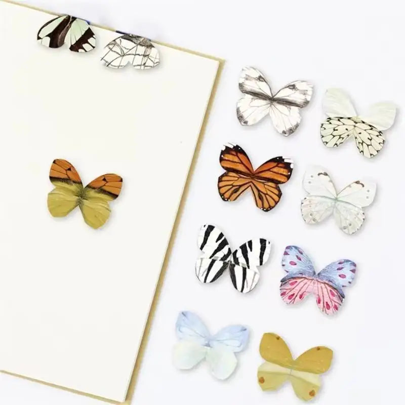4Pcs Colorful Butterfly Magnetic Bookmark Classical Butterfly Shaped Artistic Bookmark Student Artistic Bookmark Office Supplies Qme