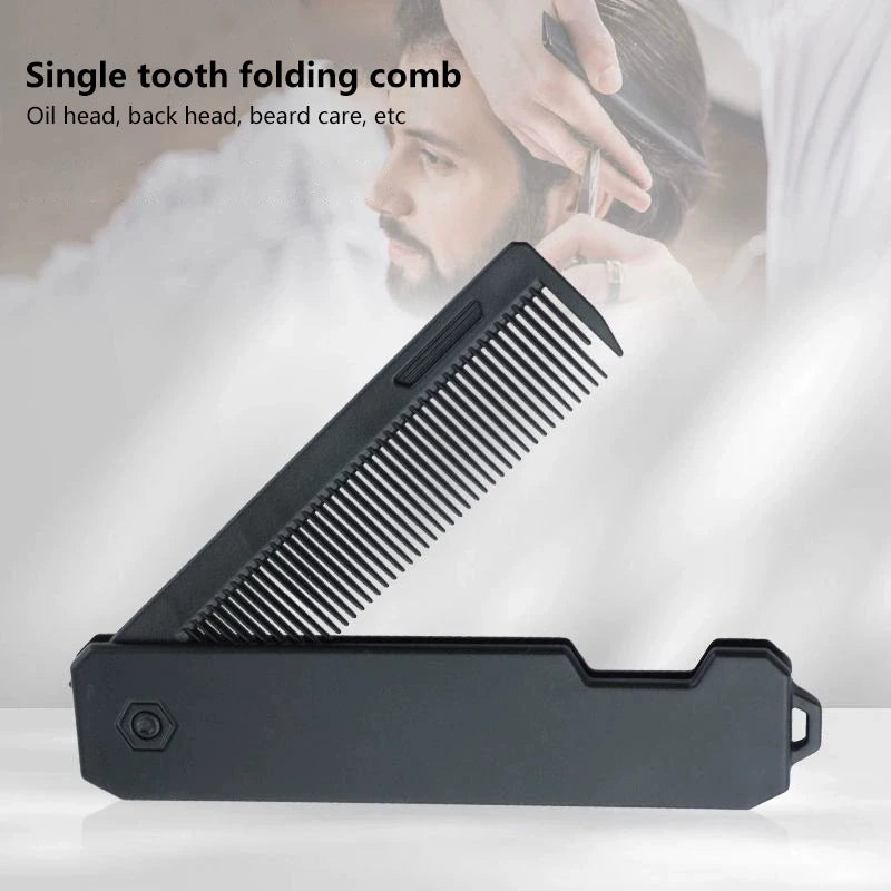 Portable Plastic Folding Pocket Combs Barber Men Oil Head Beard Hair Qme Default Title