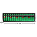 Portable Chinese 15 Digits Column Abacus Arithmetic Soroban Qme 23CM green
