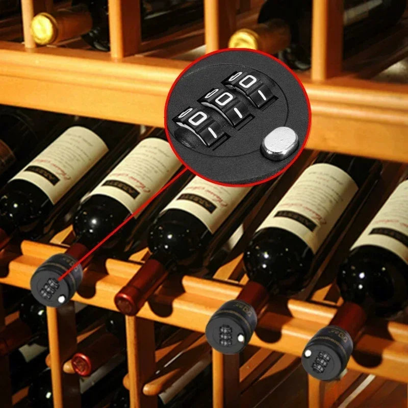 Combination Lock For Wine Liquor Bottle Wine Bottle Top Stopper Bottle Password Code Lock For Bottle Between 26mm To 28mm Qme