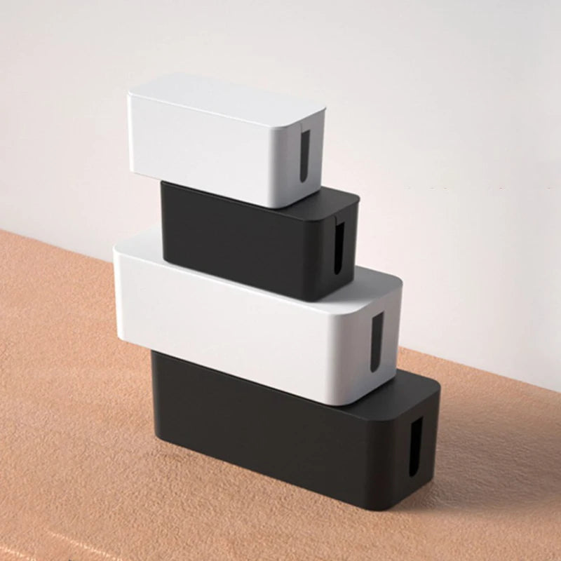 Dust Charger Socket Organizer Network Bin Cable Storage Box Power Qme