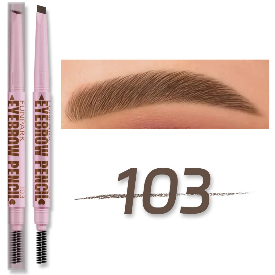 2 in1 Eyebrow Pencil Professional Cosmetics Makeup Women 5 Colors Qme 103