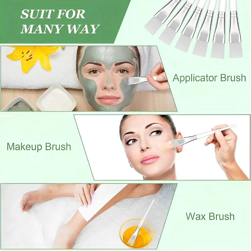 Facial Mask Brushes Soft bristle Transparent Crystal Rod Face Applicator Brush DIY Skincare Salon Spa Makeup Tools Qme