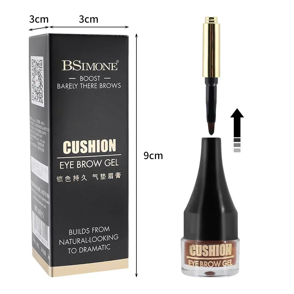 4 Colors Brown Black Eyebrow Cream Enhancers Waterproof Long-lasting Air-cushion Dye Brows Gel Tinted Makeup Liquid Eyebrows Qme