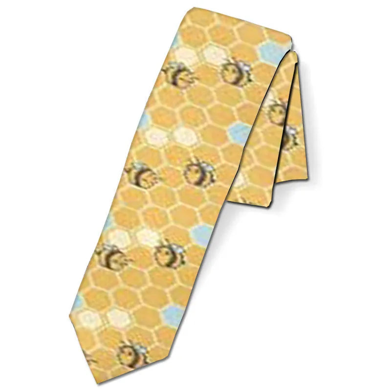 Red Skull Tie Personality Humor Men's Business Leader Ladies Party Qme type2