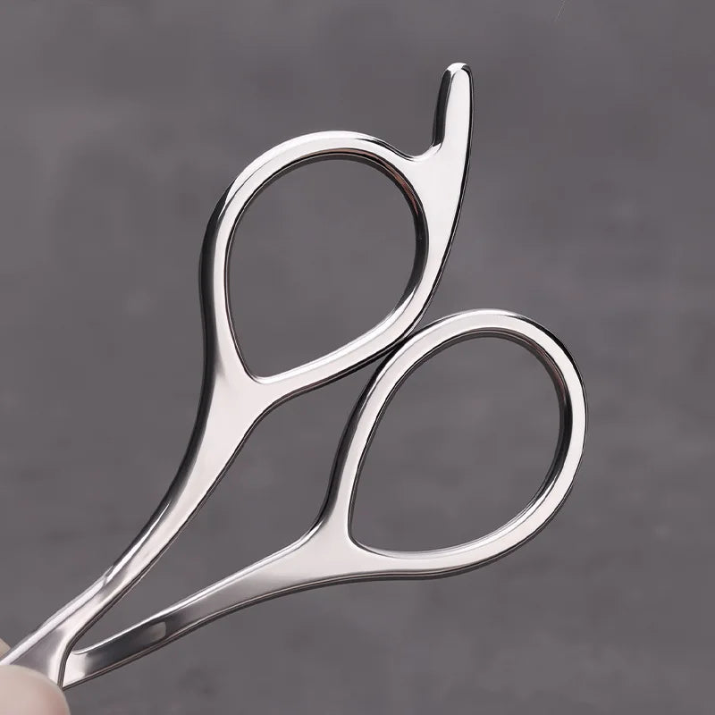 Stainless Steel Eyebrow Trimmer Scissors Precision Grooming Tool Men Qme