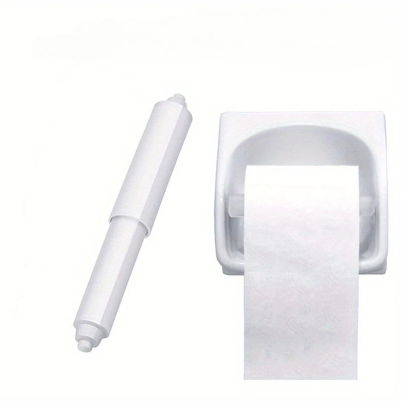 Spring-loaded continuous roll toilet paper holder - Automatic paper roll replacement system, easy to install without tools Qme