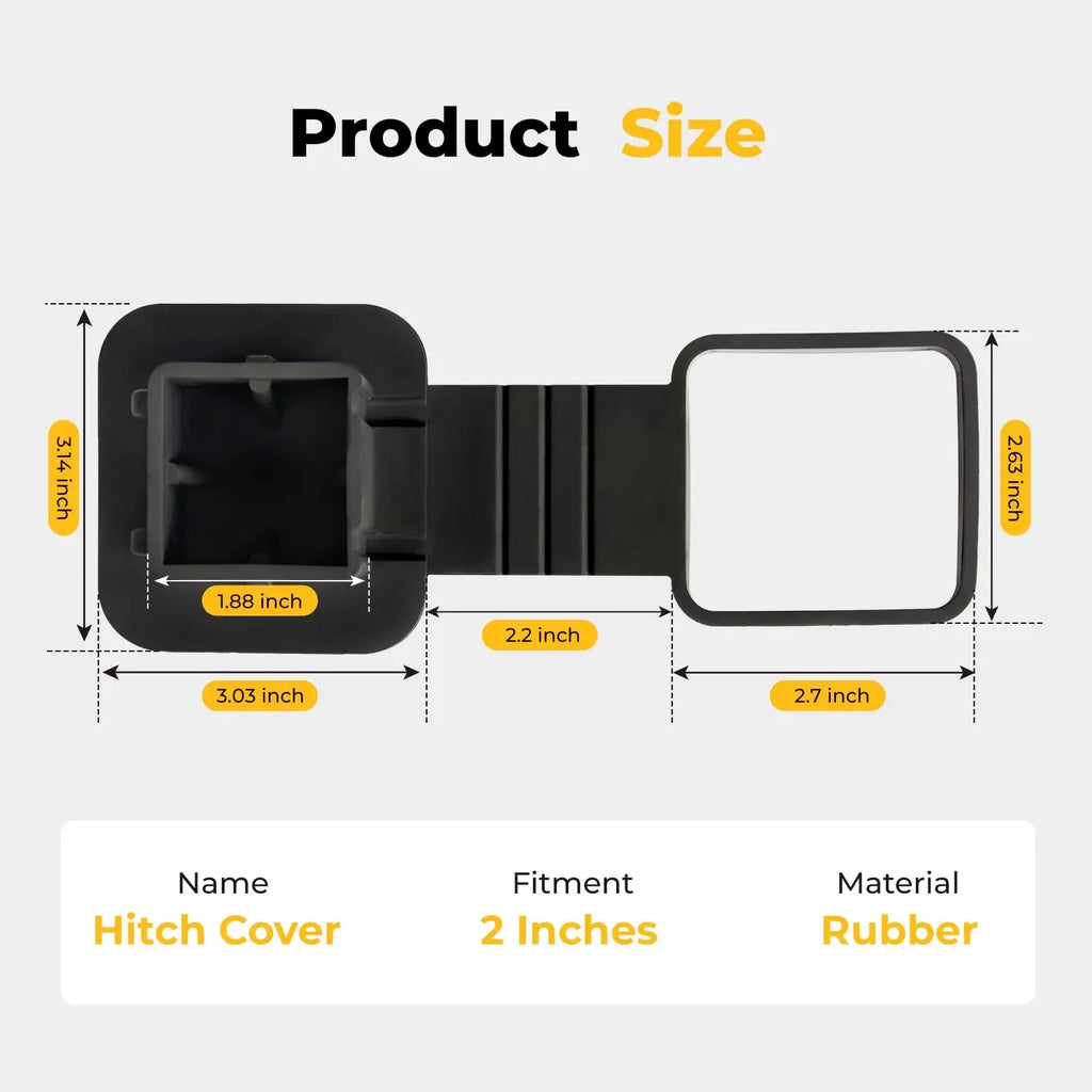 Trailer Hitch Cover 2-Inch Waterproof Towing Hitch Covers Uni-versal Plug Tube Cap Protector Automobile Exterior Csr Accessories Qme
