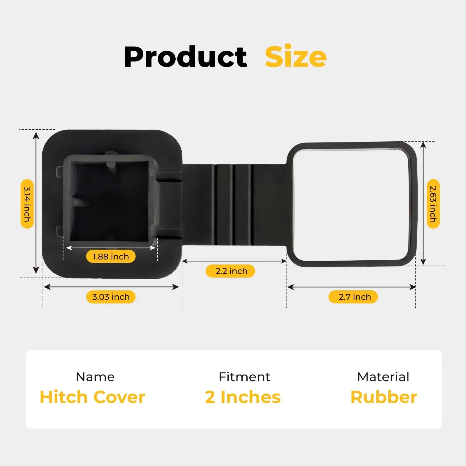 Trailer Hitch Cover 2-Inch Waterproof Towing Hitch Covers Uni-versal Plug Tube Cap Protector Automobile Exterior Csr Accessories Qme