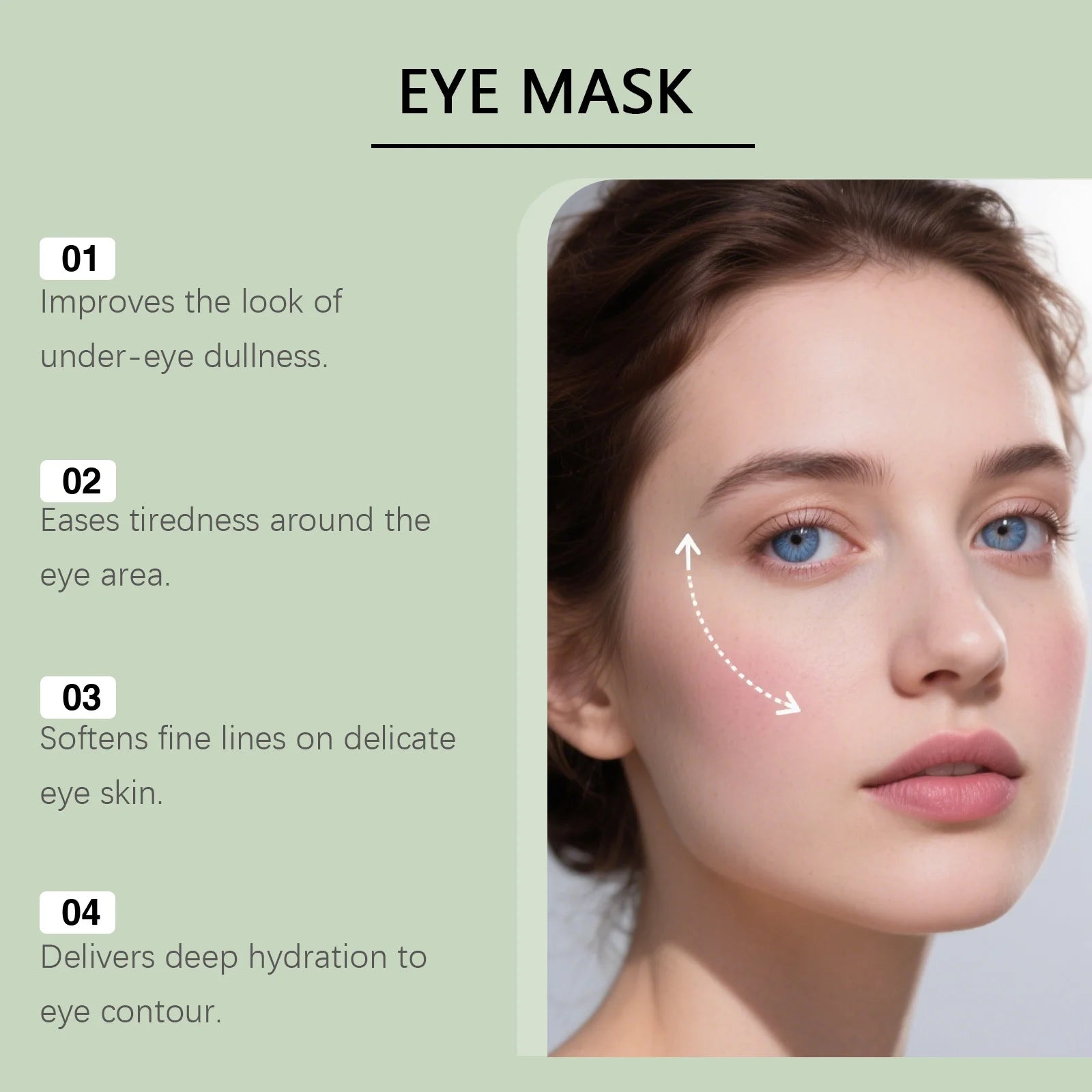 Hyaluronic Acid Eye Mask Under Eye Mask Anti Dark Circles Remove Eye Bags Improves Dullness Moisturizing Hydrating Eye Patches Qme