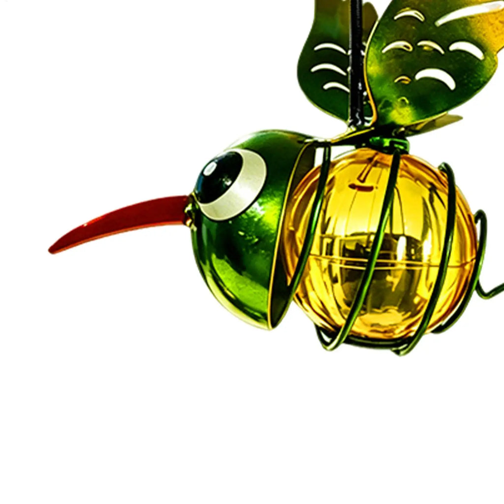 Hummingbird Solar Lights Outside Yard Hangable Animal Sculpture Decor Qme