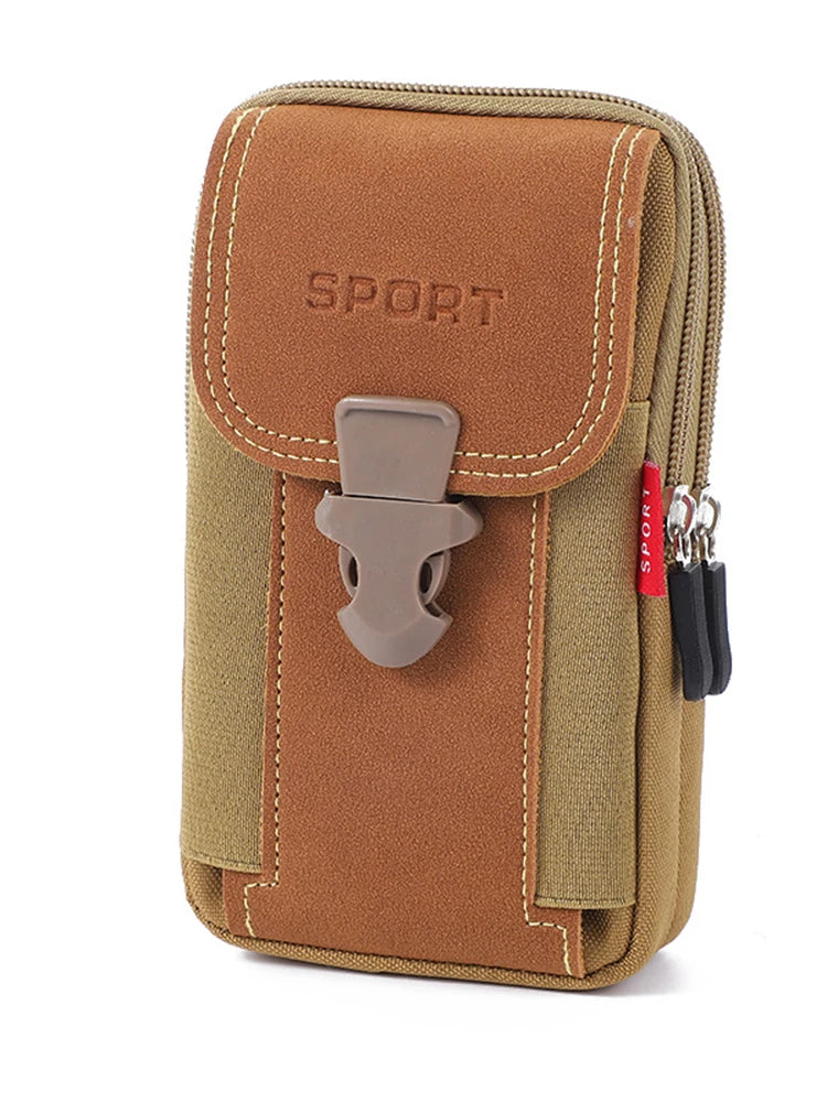 Man Belt Pouch Mobile Phone Bag Holster Bag Molle Waist Bag Pack Small Tactical Duty Belt Backpack Card Holder Qme Coffee Style 1