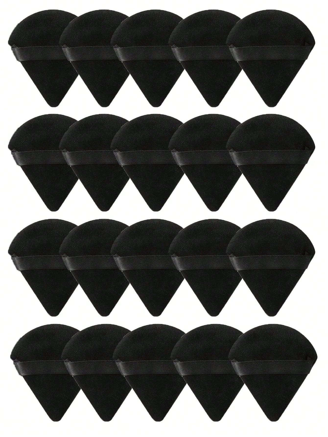 50 40 30 20 10 5 Triangular Velvet Puffs Reusable Face Eye Makeup Qme 20pcs
