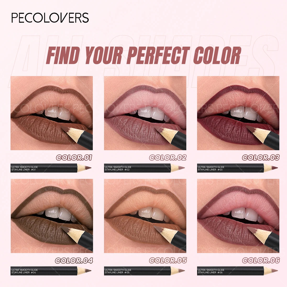1PC Lipliner Lipstick, Plump and Charming Lips, Nude Brown, with A Variety of Makeup, Lip Cosmetics Qme